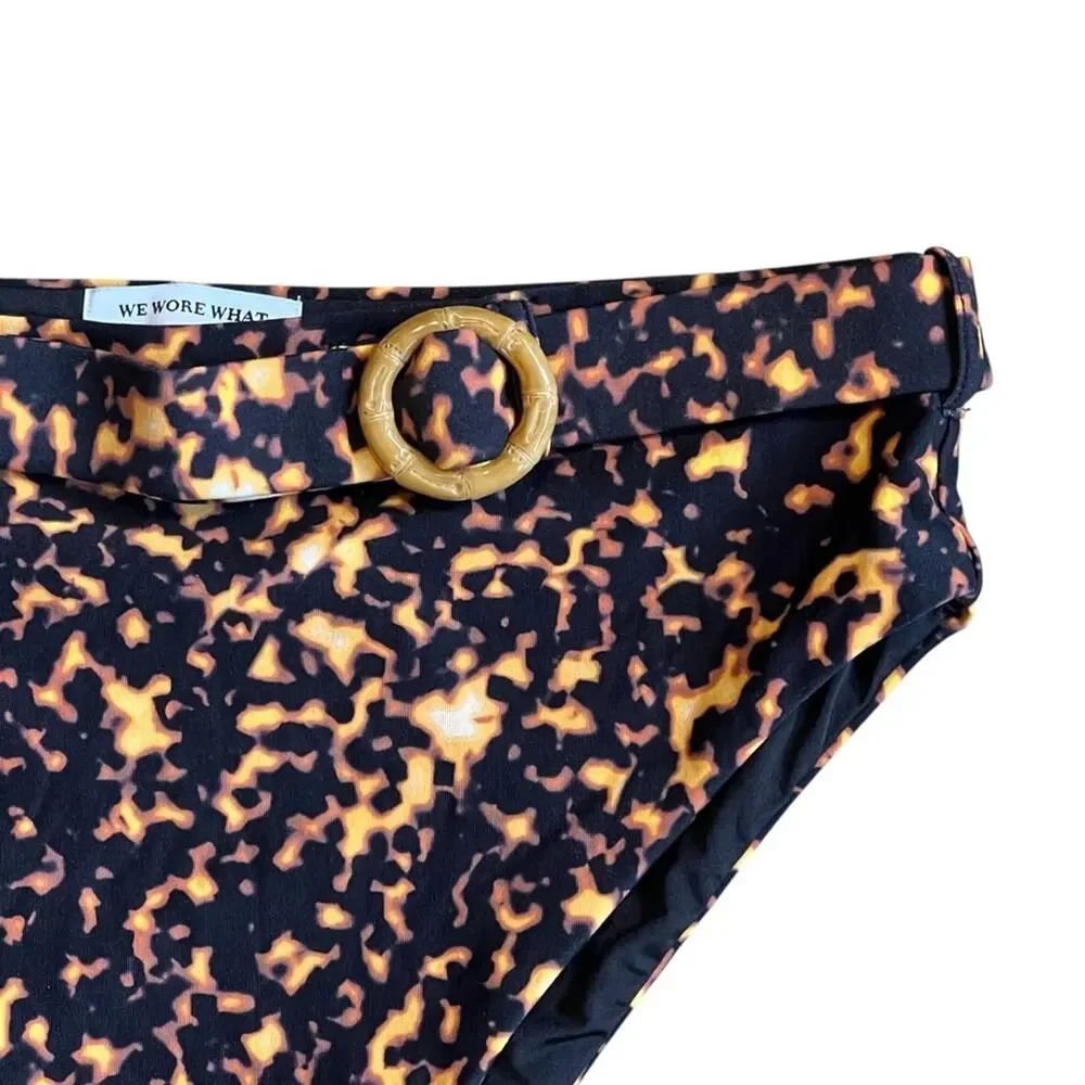WeWoreWhat Women’s Sz XS Tortoise Shell Bikini Set Emily Claudia High Rise